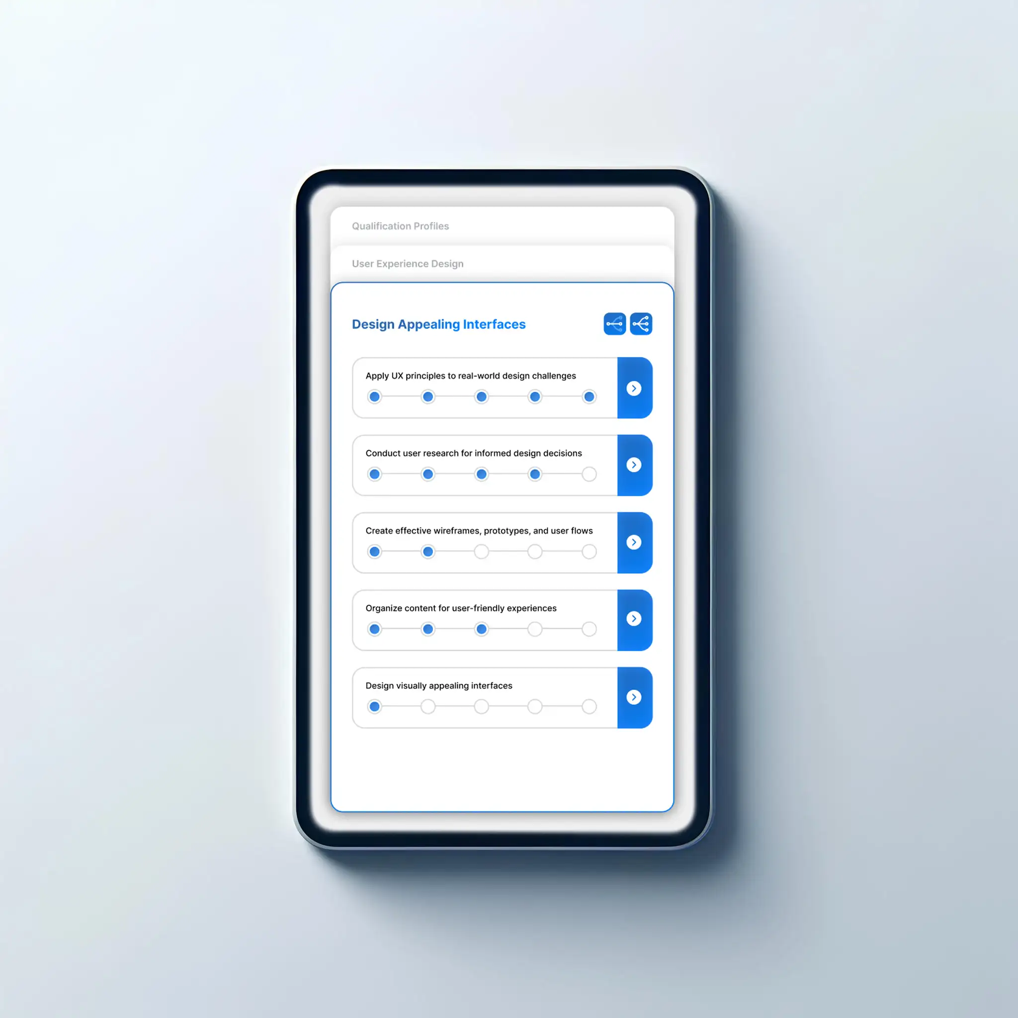 Mobile Ansicht der Webseite